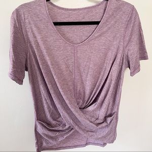 Lululemon Purple cropped t-shirt